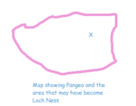 Map of Pangea and Loch Ness