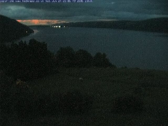 Rock Ness at night from our Loch Ness Livecams!