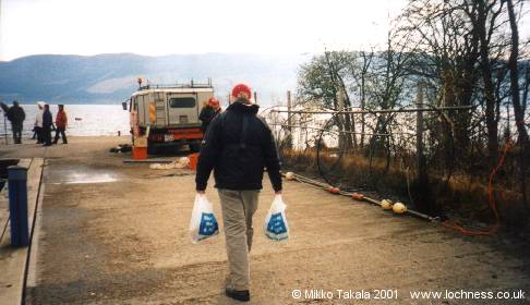 Jan Sundberg arrives at Loch Ness